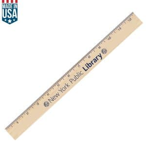 Custom 12" Natural Finish Ruler
