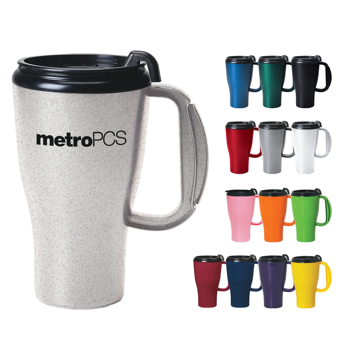 Custom 16 Oz. Omega Mug With Slider Lid