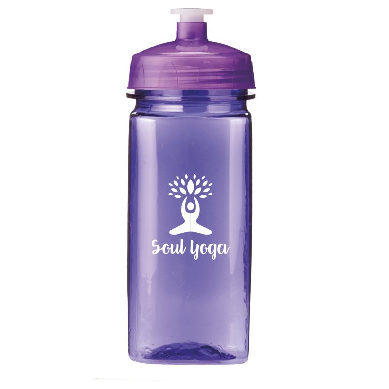 Custom 16 Oz. PolySure™ Squared Up Sports Water Bottle