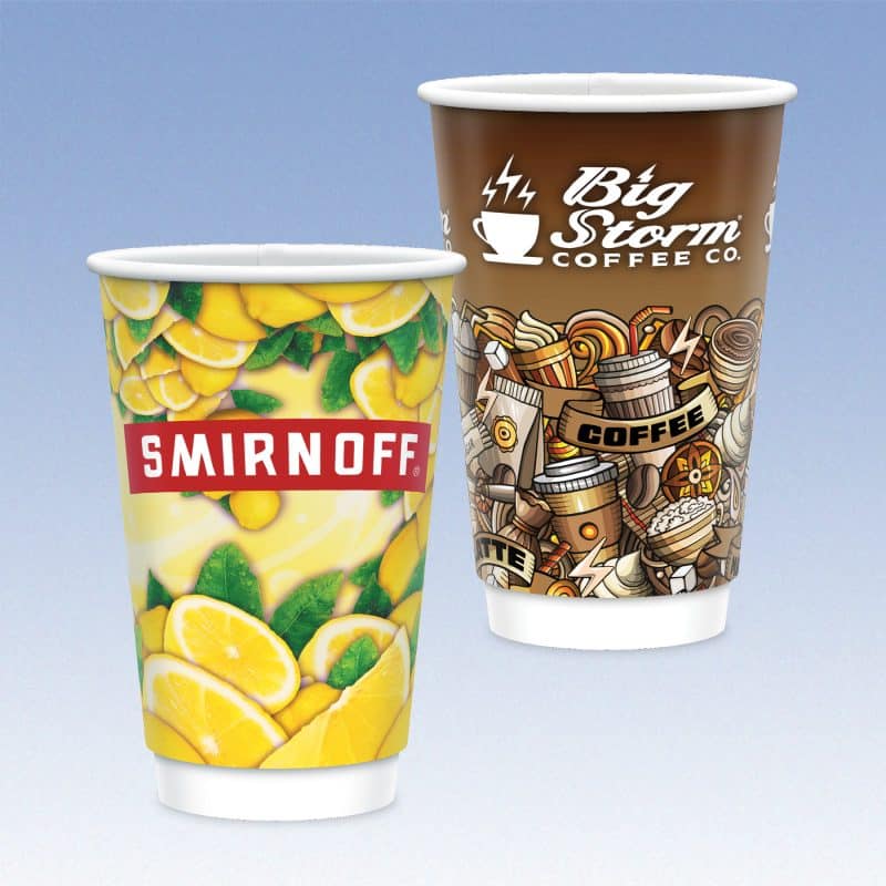 Custom 16 oz-Vx2® Matte Double Wall Insulated Paper Cups