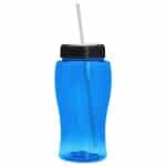 Custom 18 Oz. Pure-Poly Junior Sports Bottle w/Straw Lid - 1