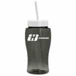 Custom 18 Oz. Pure-Poly Junior Sports Bottle w/Straw Lid - 3