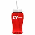 Custom 18 Oz. Pure-Poly Junior Sports Bottle w/Straw Lid - 4