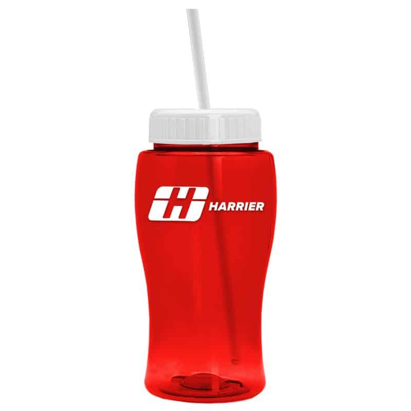 Custom 18 Oz. Pure-Poly Junior Sports Bottle w/Straw Lid - 4
