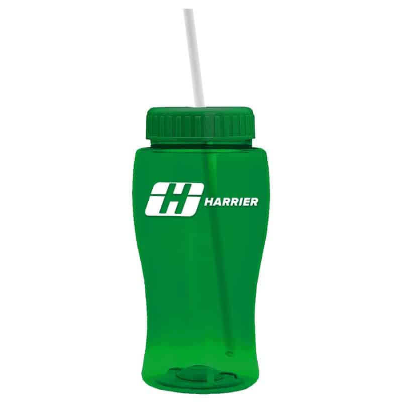 Custom 18 Oz. Pure-Poly Junior Sports Bottle w/Straw Lid - 5