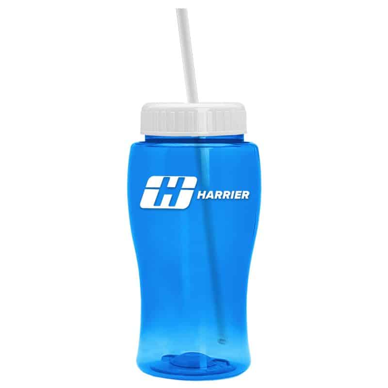 Custom 18 Oz. Pure-Poly Junior Sports Bottle w/Straw Lid - 7