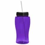 Custom 18 Oz. Pure-Poly Junior Sports Bottle w/Straw Lid - 8