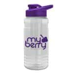 Custom 20 Oz. Transparent Sports Bottle w/Drink Thru Lid & Infuser - 1