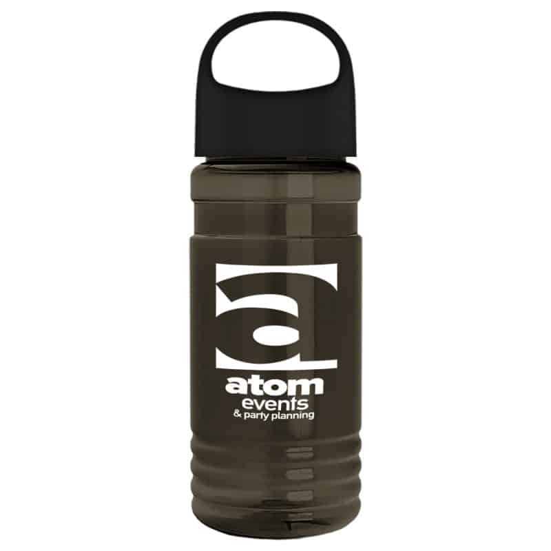 Custom 20 Oz. Transparent Sports Bottle w/Oval Crest Lid - 1