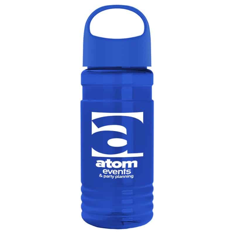 Custom 20 Oz. Transparent Sports Bottle w/Oval Crest Lid