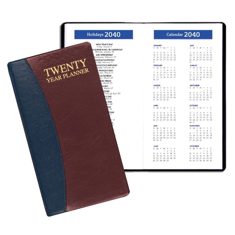 Custom 20 Year Reference Planner w/ Carriage Vinyl Cover - 1
