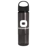 Custom 24 Oz. Transparent Wave Bottle w/Oval Crest Lid - 3