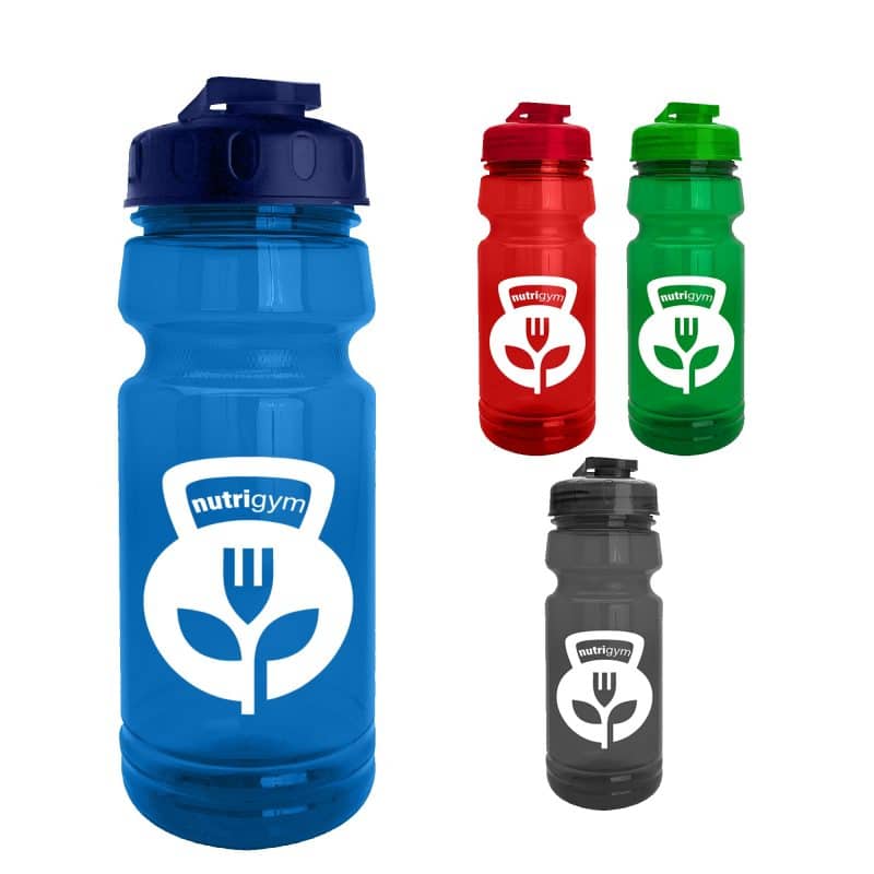 Custom 24 oz. UpCycle Sports bottle with USA Flip lid