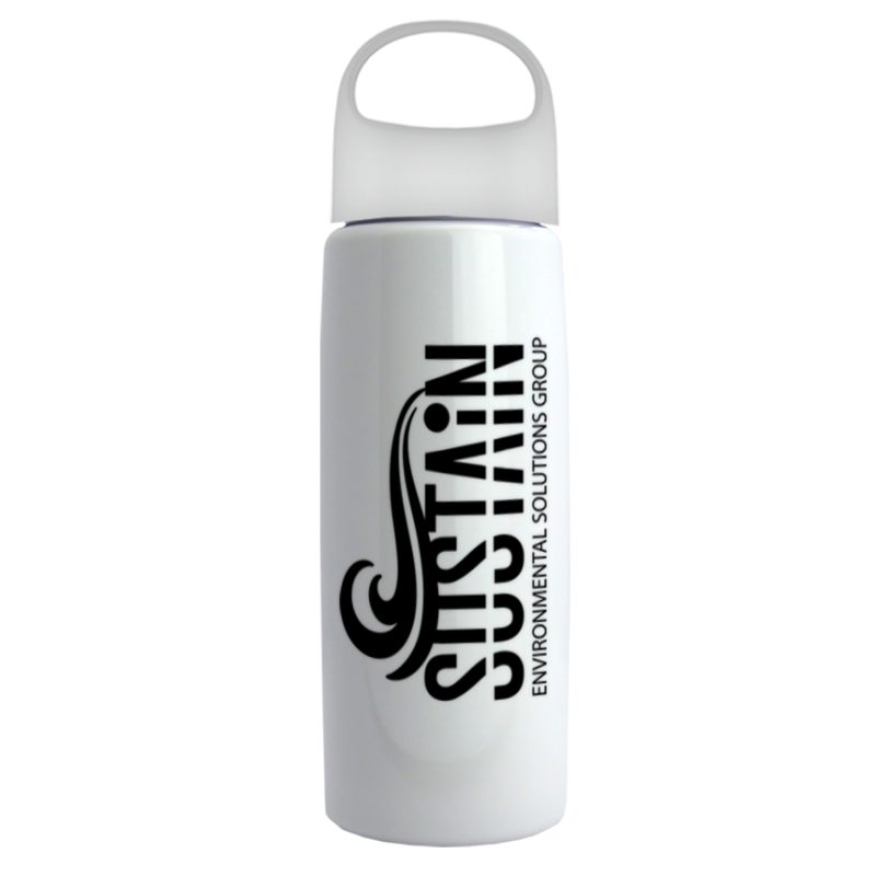 Custom 26 Oz. Metalike Flair Bottle w/Oval Crest Lid - 6