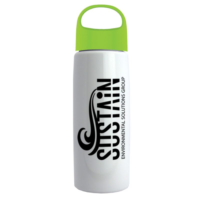 Custom 26 Oz. Metalike Flair Bottle w/Oval Crest Lid - 8
