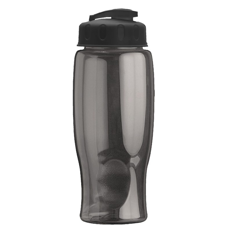 Custom 27 Oz. Poly-Pure Transparent Bottle w/Flip Lid - 1