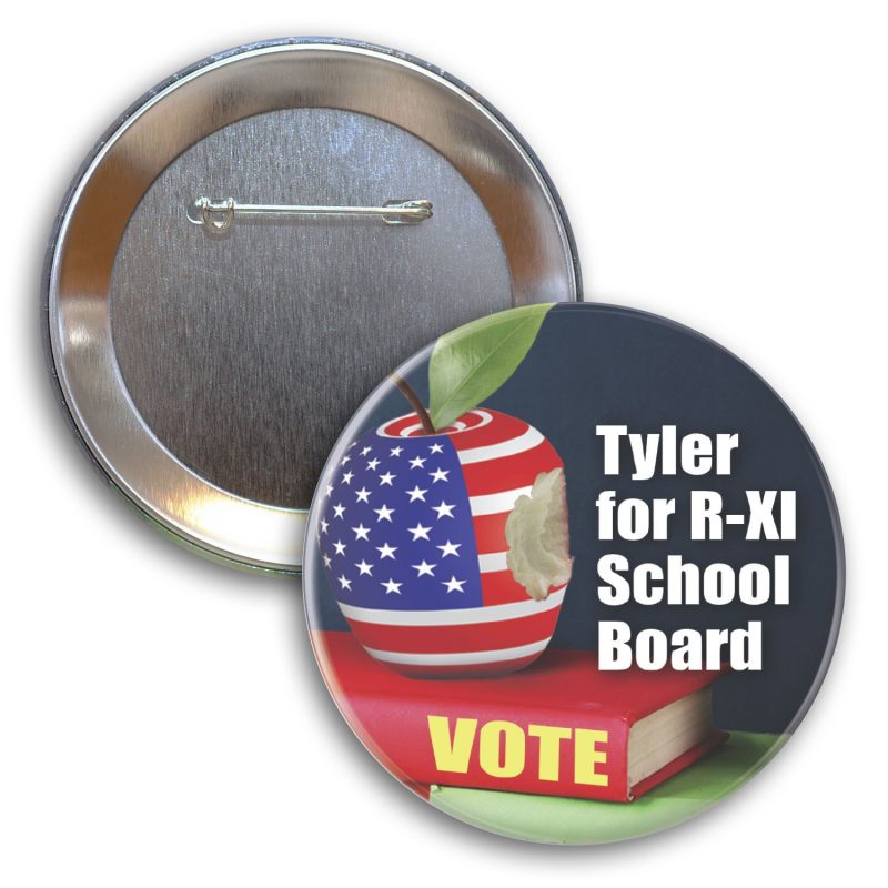Custom 3 Diam Round Button w/ Pin