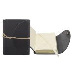 Custom 3" x 4" Leather Perfect Flap Book Bound Journal - 1