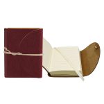 Custom 3" x 4" Leather Perfect Flap Book Bound Journal - 5