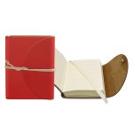 Custom 3" x 4" Leather Perfect Flap Book Bound Journal - 8