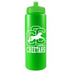 Custom 32 Oz. Sports Quart Bottle w/Push Pull Cap (White Or Frost) - 2