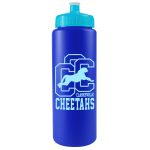 Custom 32 Oz. Sports Quart Bottle w/Push Pull Cap (White Or Frost) - 3