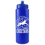 Custom 32 Oz. Sports Quart Bottle w/Push Pull Cap (White Or Frost) - 4