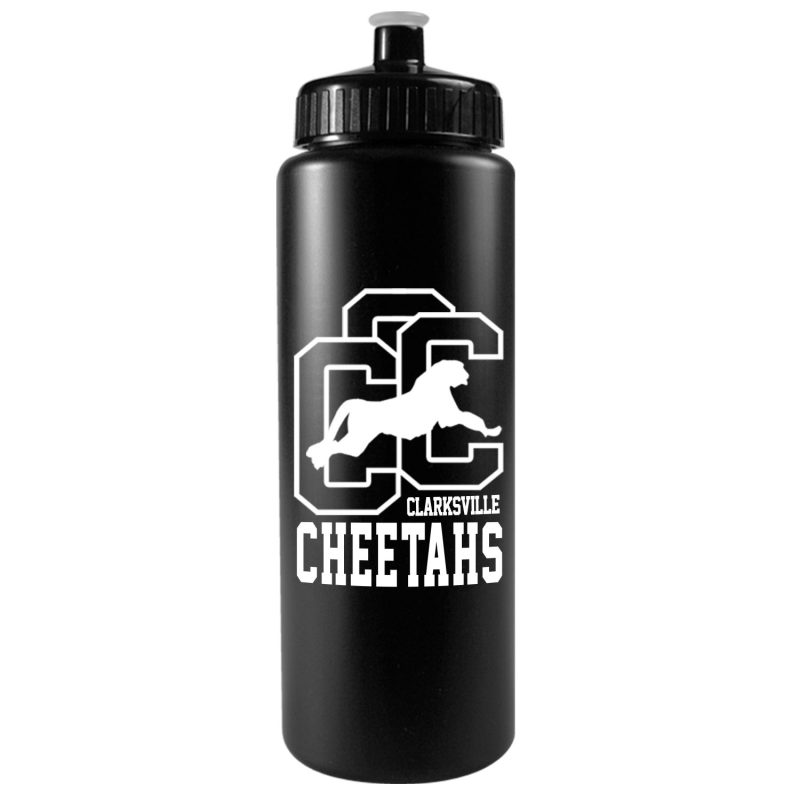Custom 32 Oz. Sports Quart Bottle w/Push Pull Cap (White Or Frost) - 6