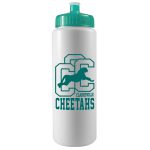 Custom 32 Oz. Sports Quart Bottle w/Push Pull Cap (White Or Frost) - 8