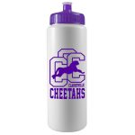 Custom 32 Oz. Sports Quart Bottle w/Push Pull Cap (White Or Frost) - 9