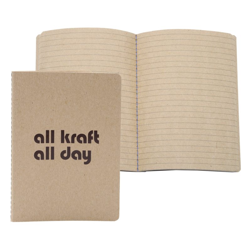 35-x-5-All-Kraft-Commuter-Stitched-Journal-JSF35 Custom 3.5" x 5" All Kraft Commuter Stitched Journal