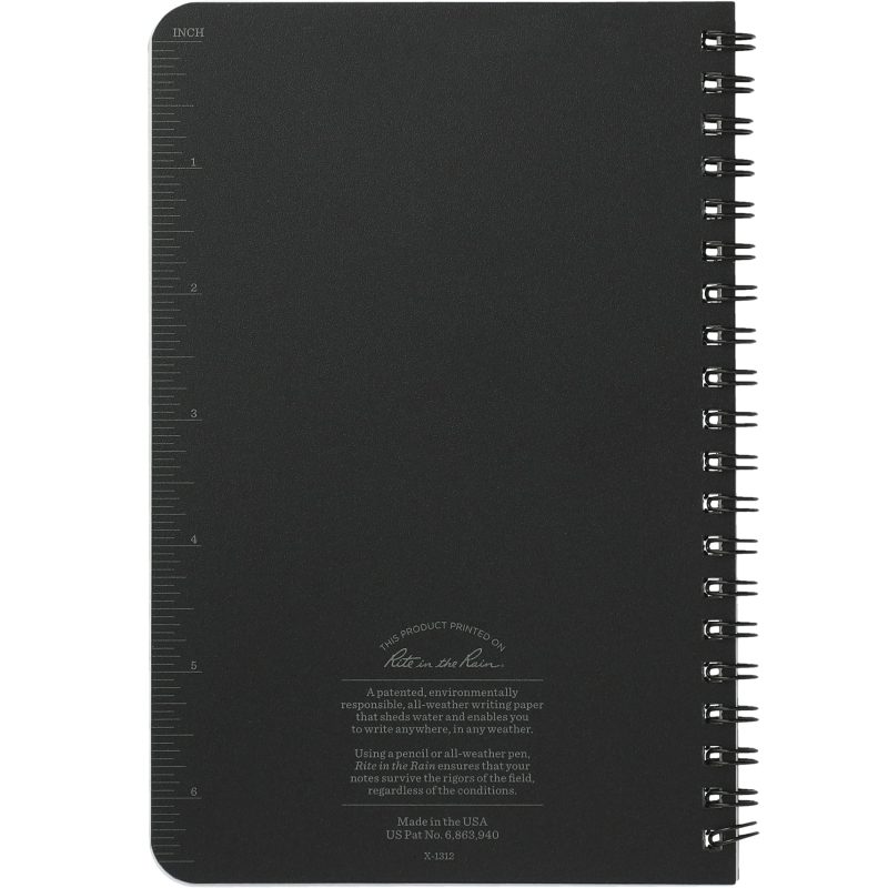 Custom 4.6'' x 7'' Rite in the Rain Side Spiral Notebook - 4