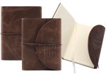 Custom 4.75" x 6.75" Leather Perfect Flap Book Bound Journal