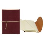 Custom 4.75" x 6.75" Leather Perfect Flap Book Bound Journal - 4