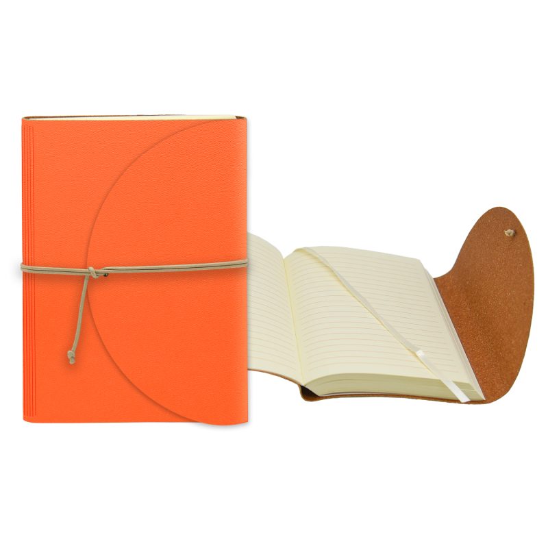 Custom 4.75" x 6.75" Leather Perfect Flap Book Bound Journal - 5