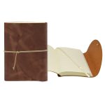 Custom 4.75" x 6.75" Leather Perfect Flap Book Bound Journal - 8