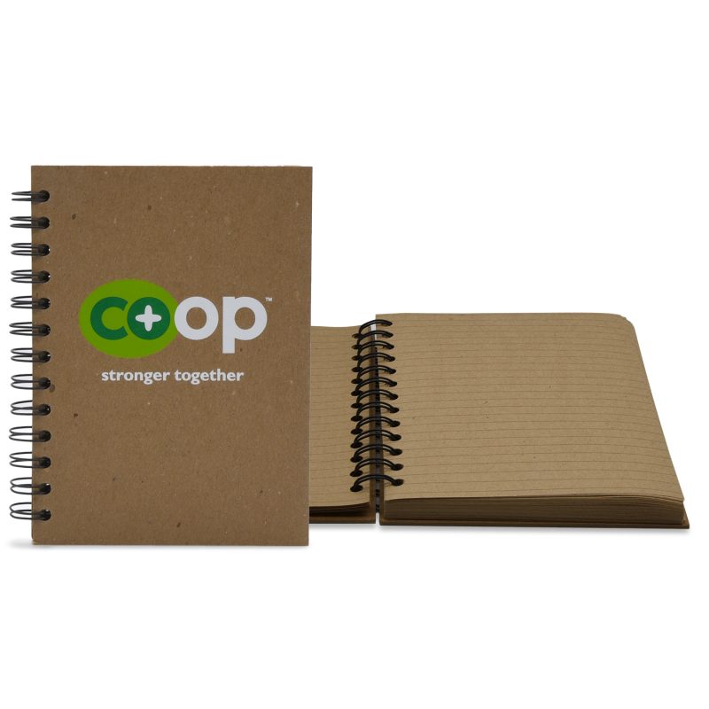 Custom 5" x 7" All Kraft Recycled Spiral Journal - 1