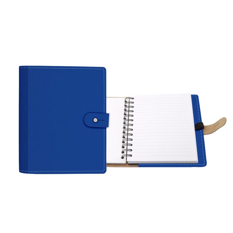 Custom 5" x 7" Madison Avenue Leather Spiral Slip-in Refillable Journal Notebook - 3