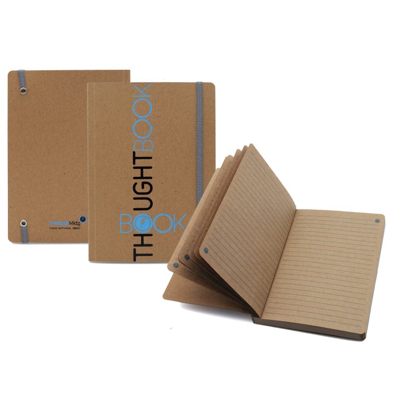 Custom 5" x 7" Recycled Kraft Perfect Bound Journal - 2