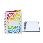 Custom 5" x 7" Venetian Curves Spiral Leather Journal - 2