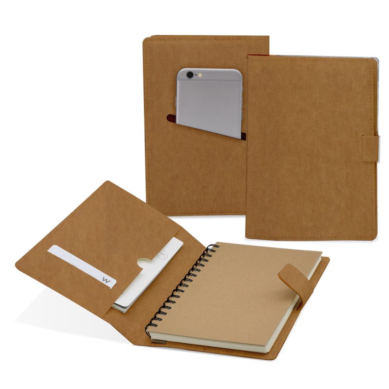 Custom 5.25" x 8.25" Paperzen Refillable Spiral Journal - 7