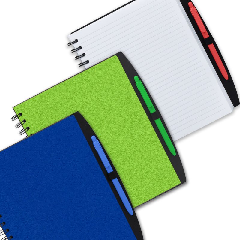 525-x-825-Spiral-Journal-with-Pen-BHP58 Custom 5.25" x 8.25" Spiral Journal with Pen