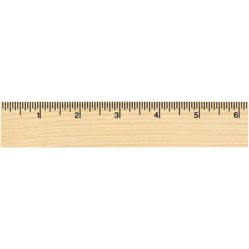 Custom 6" Natural Finish Ruler - 1