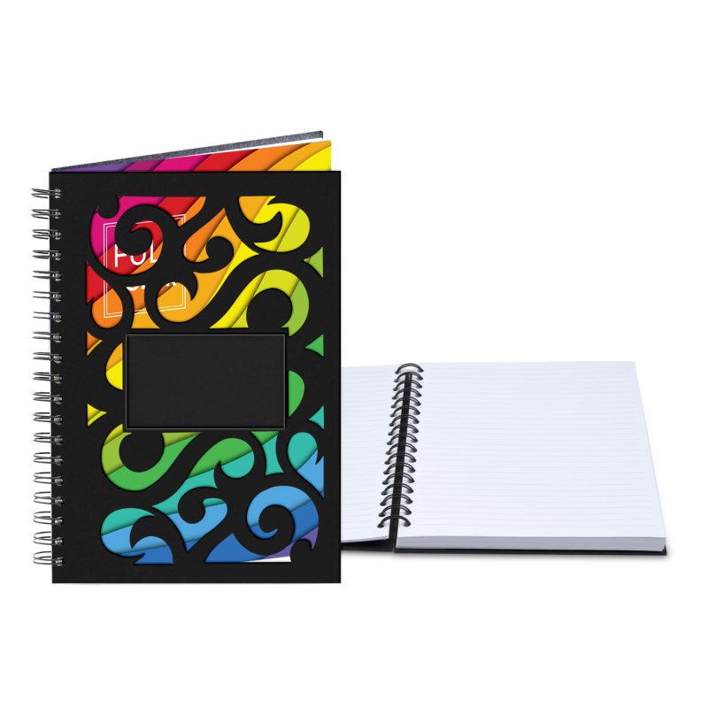 Custom 7" x 10" Venetian Curves Spiral Leather Journal - 1