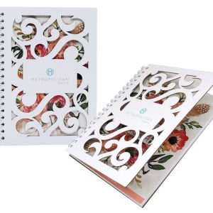 Custom 7" x 10" Venetian Curves Spiral Leather Journal