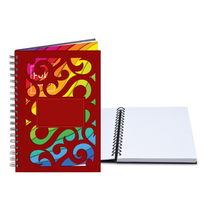 Custom 7" x 10" Venetian Curves Spiral Leather Journal - 5