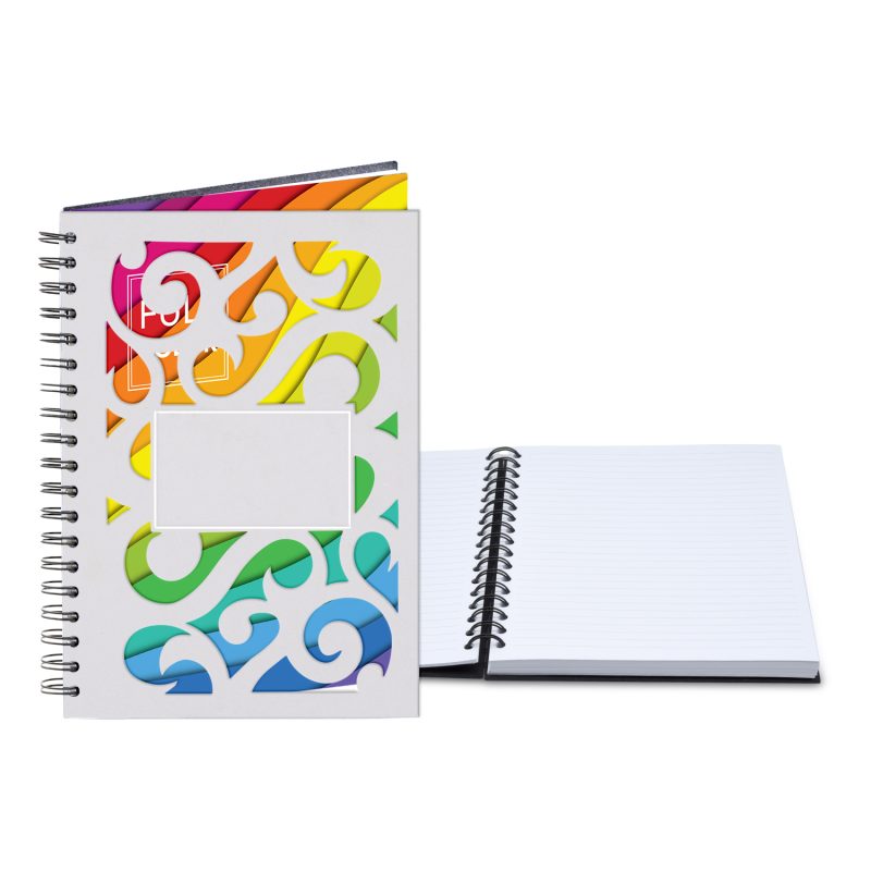 Custom 7" x 10" Venetian Curves Spiral Leather Journal - 9