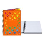 Custom 7" x 10" Venetian Diamond Leather Spiral Journal - 7