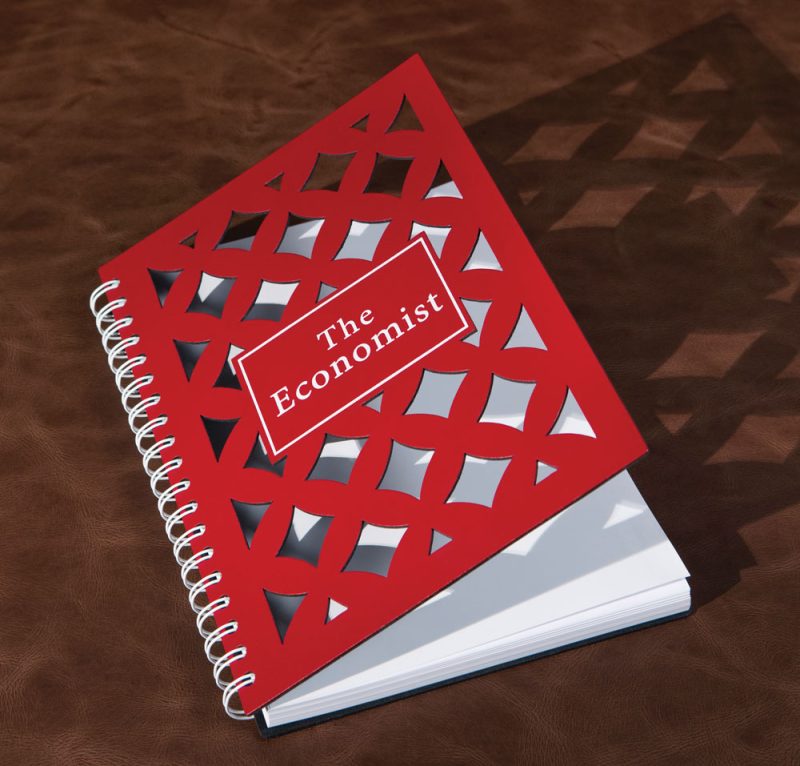 Custom 7" x 10" Venetian Diamond Leather Spiral Journal