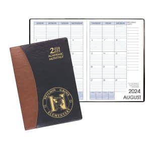 Custom Academic Monthly Planner w/ Carriage Vinyl Cover